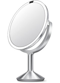 simplehuman simplehuman Sensor Mirror Trio Max. Stainless Steel. Tru Lux Light System. Touch Control Brightness. Motion Sensor. 5X / 1X Magnification. Motion Sensor.  - Image 4