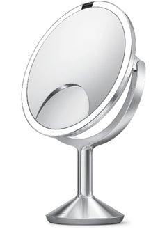 simplehuman simplehuman Sensor Mirror Trio Max. Stainless Steel. Tru Lux Light System. Touch Control Brightness. Motion Sensor. 5X / 1X Magnification. Motion Sensor.  - Image 3