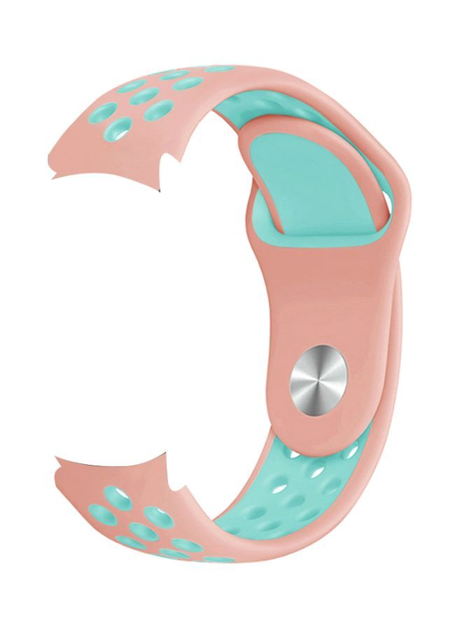 NIBEMINENT Replacement Band For Samsung Galaxy Watch 3 45mm Vintage Pink/Green - Image 2