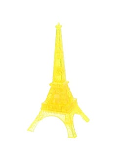 1 Set Transparent Eiffel Tower Puzzle Crystal Jigsaw Model Kit Adults Kids Decorative Building Blocks Eiffel Tower Decor, Yellow