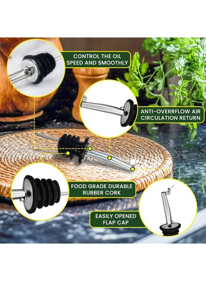 HOMESTAR Ceramic Olive Oil Dispenser Bottle for Kitchen, Large Capacity Oli and Vinegar Cruet with Stainless Steel Spout, 540 ml Oil Container with Handle for Cooking Preventing, Vinegar Cruet - Image 5