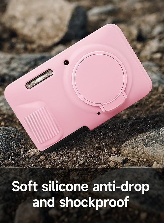 بشكل مختصر لحافظة Kodak PIXPRO FZ55 - غطاء واقي ناعم من السيليكون، مقاوم للخدش، نحيف وخفيف الوزن، مناسب تمامًا لكاميرتك (وردي) - Image 4