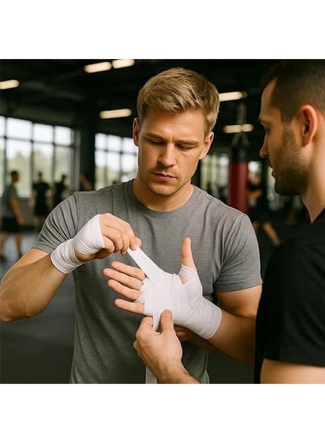 واي جيه ضمادات يدوية للملاكمة 3 أمتار للقفازات الداخلية للملاكمة لفنون القتال المختلطة والكيك بوكسينج والمواي تاي - زوج - Image 3