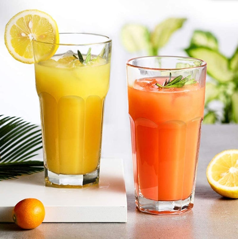 ezalla 350 ML Rocco Rock Bar Stackable Beverage Glasses Tumbler Highball Glasses Clear Iced Tea and Glasses for Drinking Cocktail Juice Milkshake Coke Soda Lassi Dishwasher Safe Set 6 - Image 4