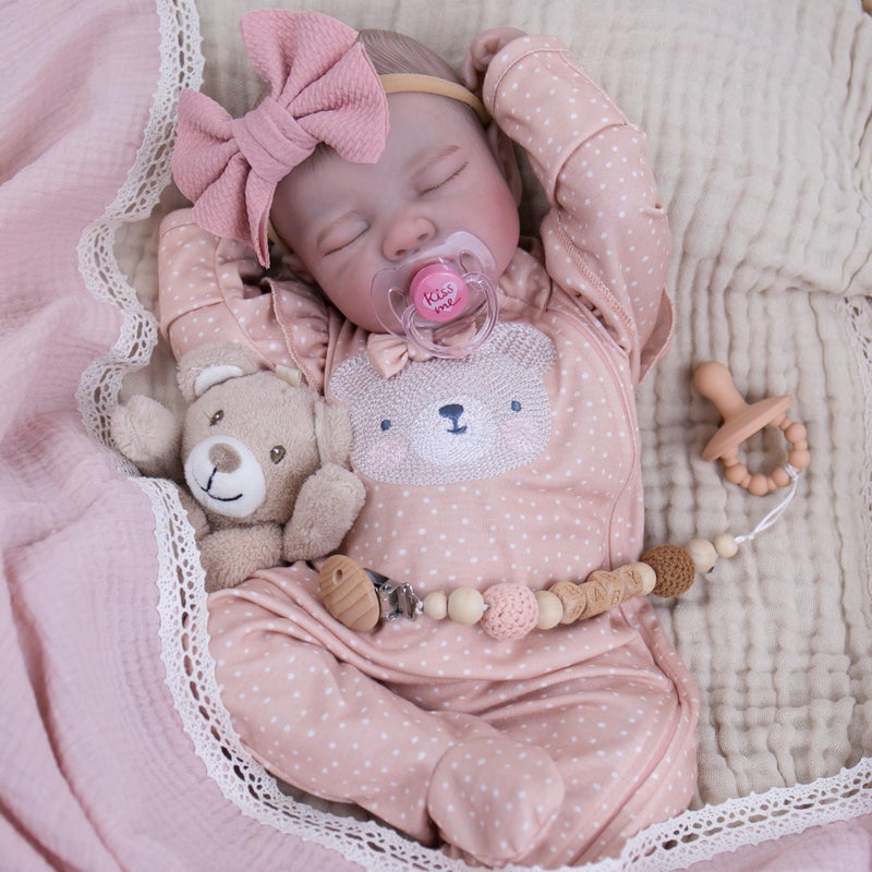 Milidool Reborn Baby Dolls 20Inch Soft Vinyl RealisticNewborn Baby Doll Poseable Real Life Lifelike Baby Dolls Accessories with Gift Box Toy for 3 Year Old Girls Gifts Pretend Play Collection - Image 3
