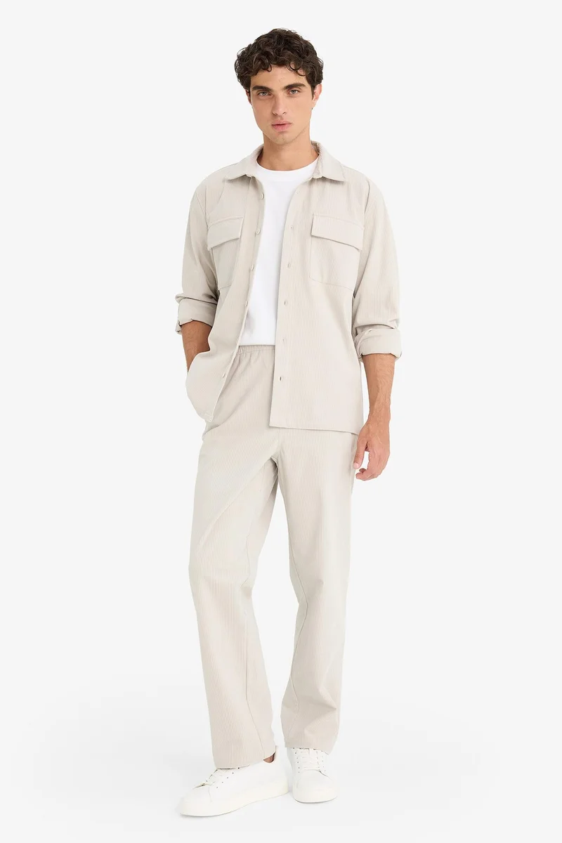 Defacto  Wide Leg Wide Leg Velvet Trousers for Men | Best Price UAE