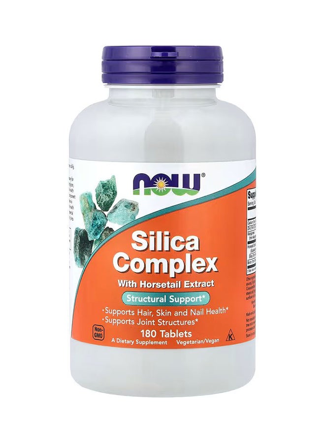 NOW Foods, Silica Complex with Horsetail Extract, 180 Tablets - Image 1