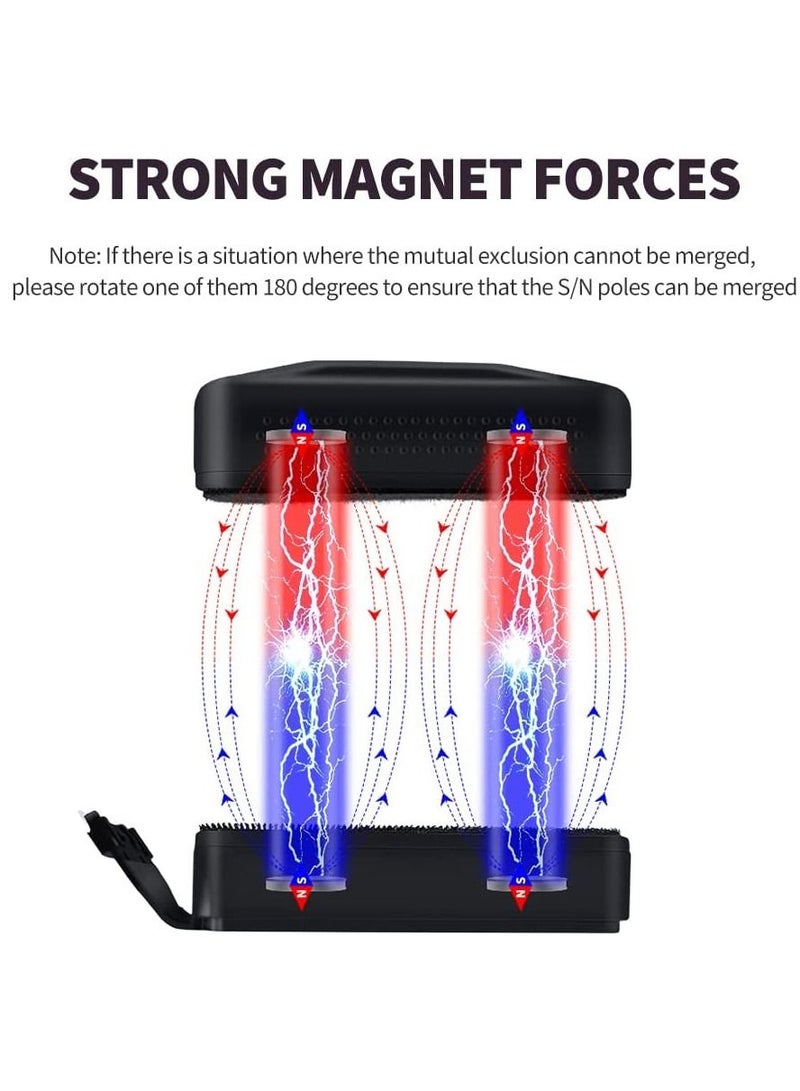 SYOSI Aquarium Glass Cleaner Strong Magnetic Brush Floating Magnetic Aquarium - Fish Tank Cleaner - Scrubber & Scraper Aquarium Cleaning Tools – Floating Fish Tank Cleaner (S)  - Image 3