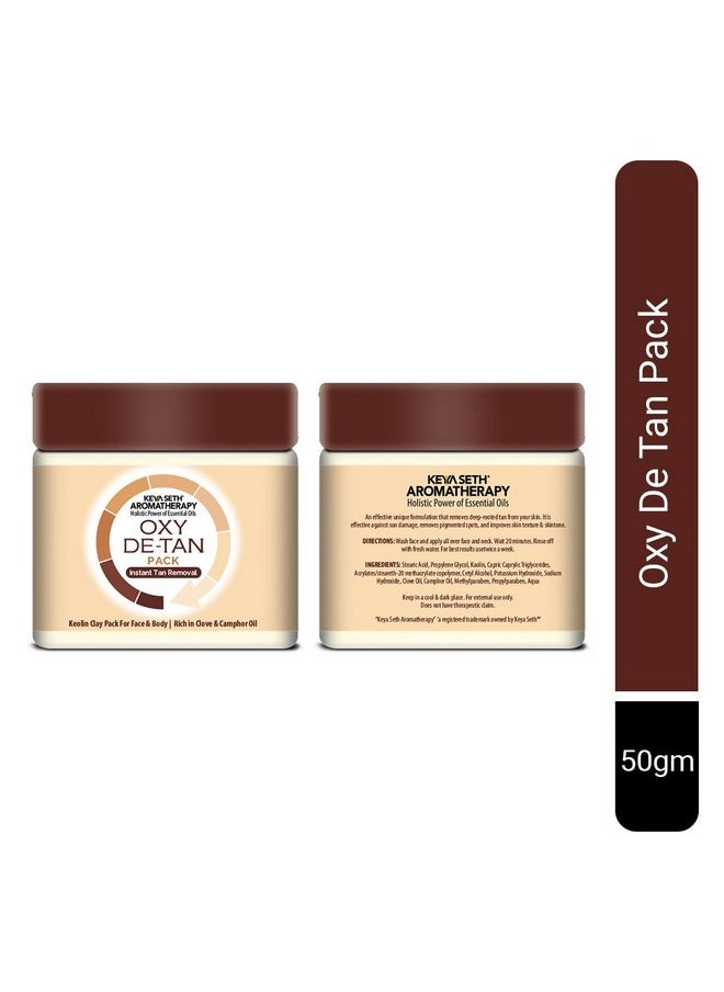 Keya Seth Aromatherapy Keya Seth Aromatherapy Oxy De Tan Removal For Glowing & Lighting Oil Control, Anti Acne & Pimples Blemishes Pigmentation De Tan Pack For Face & Body - No Ammonia & Blech. 50Gm  - Image 2