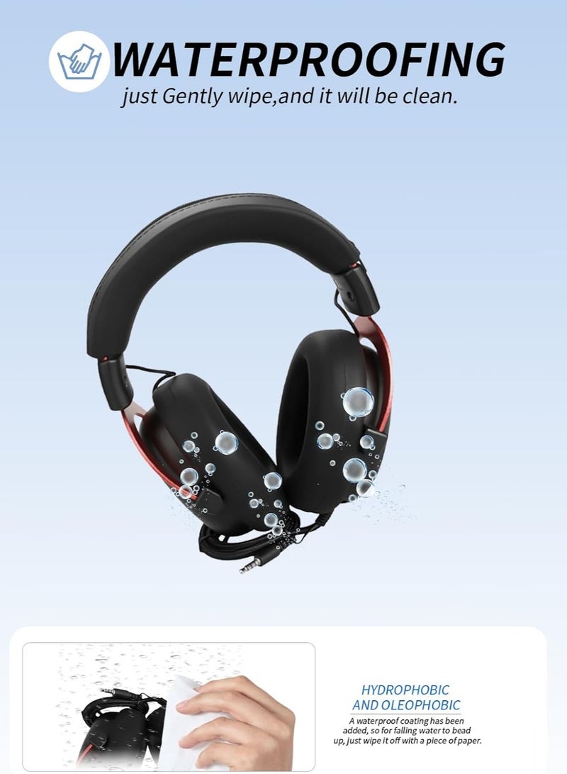 طقم حماية لسماعات HyperX Cloud III - وسادات أذن بديلة للسماعات، واقي عصبة الرأس، حماية شاملة ثنائية الوظيفة، مقاوم للسقوط والعرق، وسهل التركيب. - Image 4