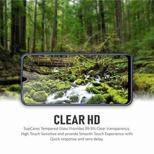 SupCares Tempered Glass for Samsung Galaxy A17, Galaxy M17, M36, F36 and Galaxy F17 (6.7 Inch) With Installation Kit | Military-Grade Gorilla Screen Protector | Edge to Edge Coverage | Black - Image 3
