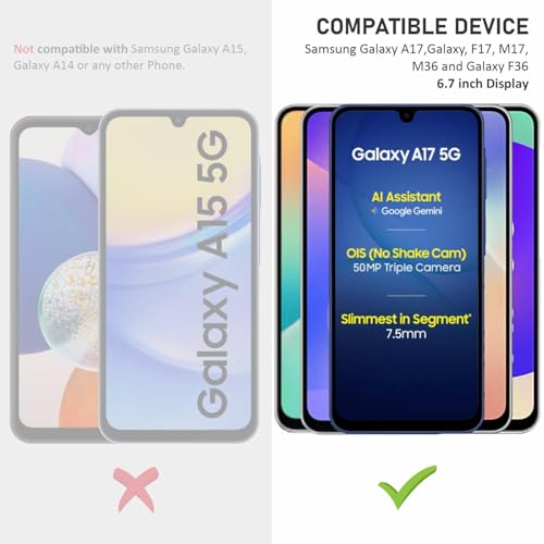 SupCares Tempered Glass for Samsung Galaxy A17, Galaxy M17, M36, F36 and Galaxy F17 (6.7 Inch) With Installation Kit | Military-Grade Gorilla Screen Protector | Edge to Edge Coverage | Black - Image 2