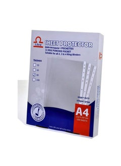 Libra Libra 80 Micron Heavy Duty Strong Sheet Protector, 100 Sheet, A4 Size, Clear  - Image 1