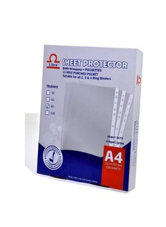 Libra Libra 80 Micron Heavy Duty Strong Sheet Protector, 100 Sheet, A4 Size, Clear  - Image 2