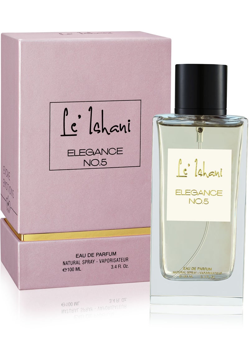 Le Ishani Elegance No. 5 Perfume, Luxury Fragrance for Women 100ml Eau De Parfume. Best Perfume collection  - Image 1