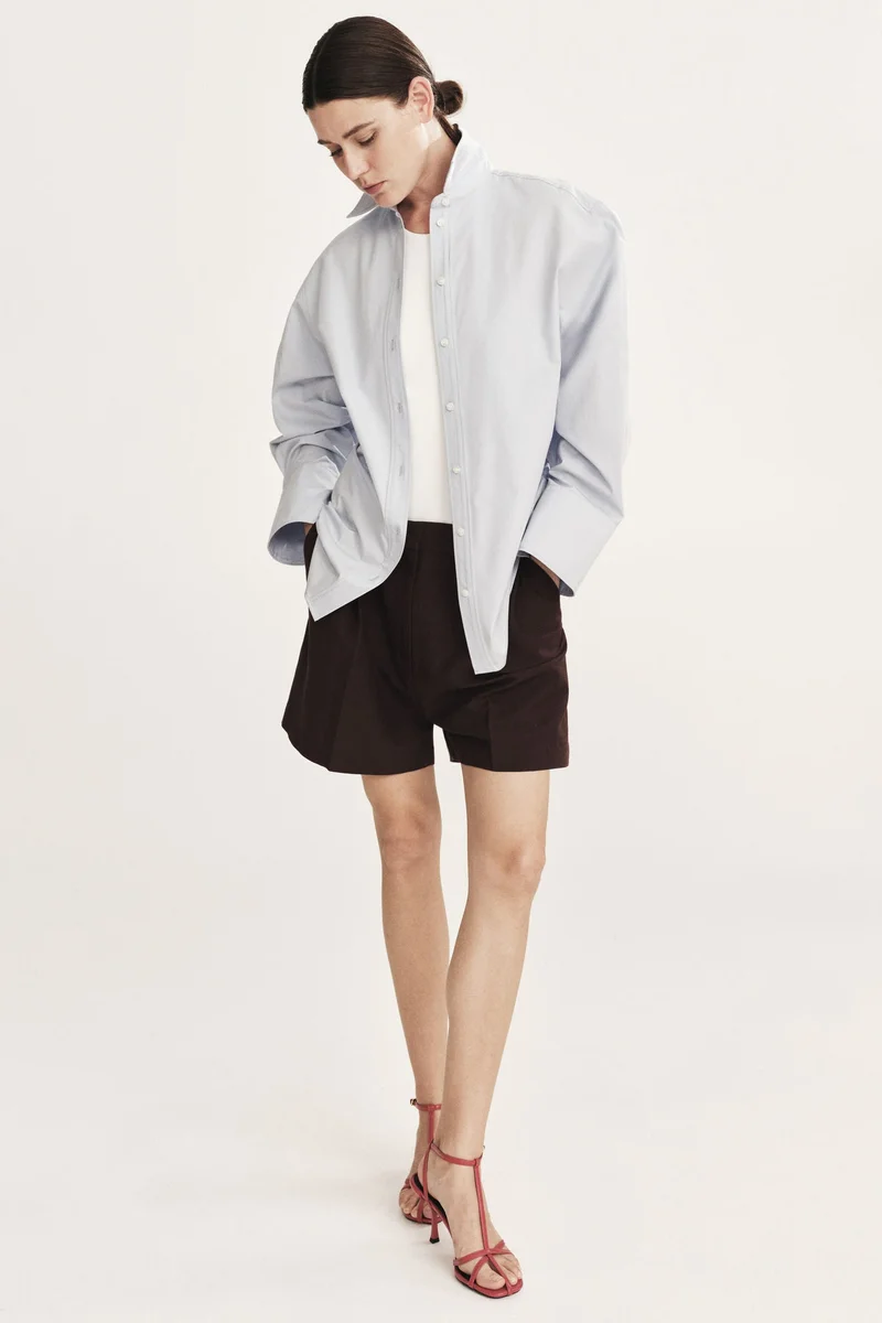 H&M Tailored linen-blend shorts