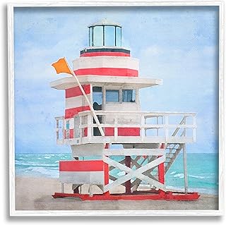Stupell Industries Stupell Industries Summer Shore Hut Framed Giclee Art by LSR Design Studio  - Image 1
