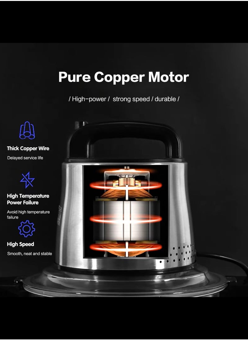 LAC LAICHY - Electric Food Chopper，6L large Meat Grinder 2 Speeds Food Processor Stainless Steel Food Processor Elegant Slicer With Integrated 4-Sharp Blades Non-slip mat And Child Safety Lock - Image 1