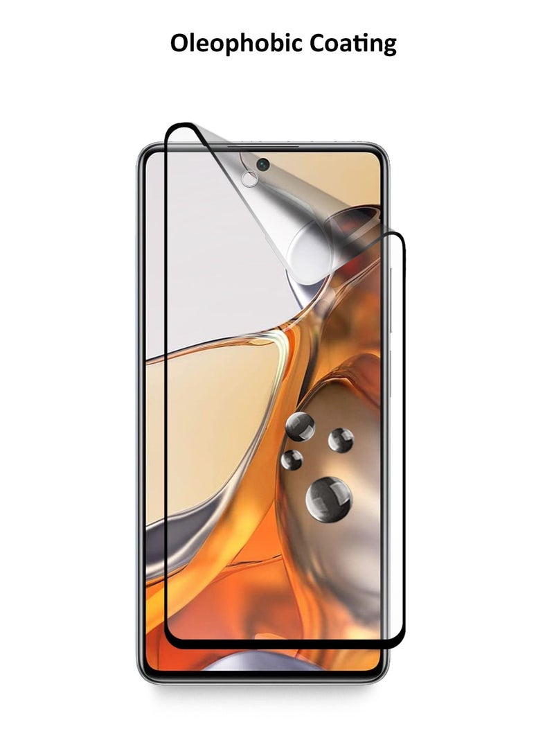 Wtech 9D Matte Ceramics Full Coverage Screen Protector For Xiaomi 11T 5G Clear/Black - Image 2
