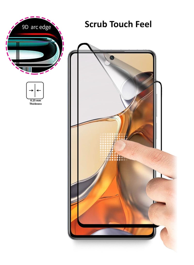 Wtech 9D Matte Ceramics Full Coverage Screen Protector For Xiaomi 11T 5G Clear/Black - Image 5