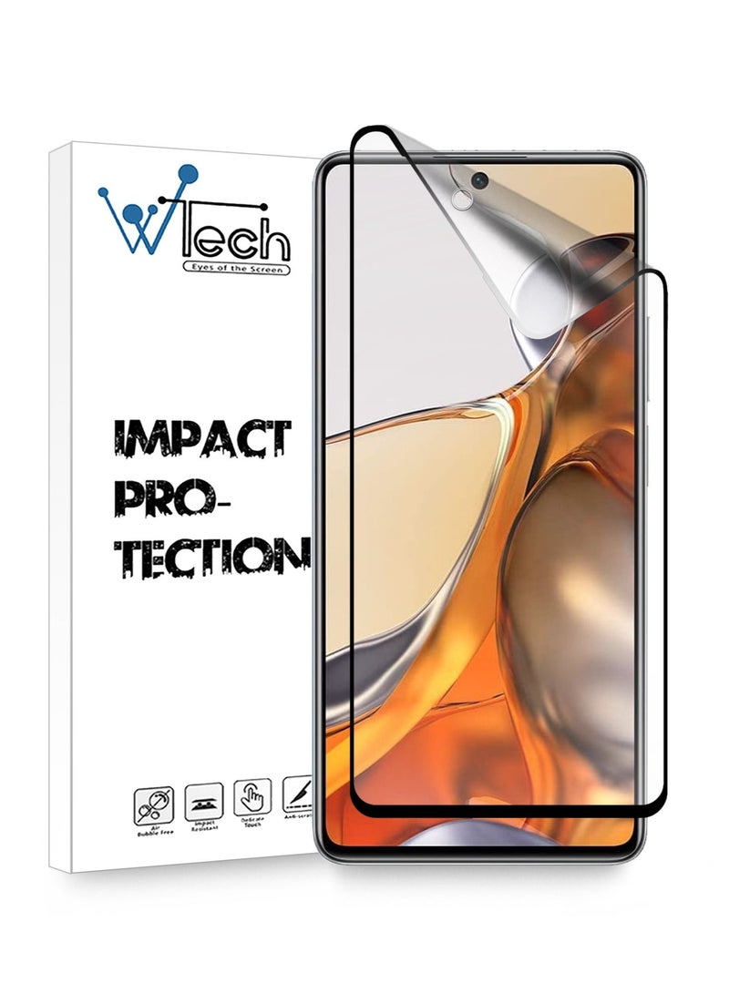 Wtech 9D Matte Ceramics Full Coverage Screen Protector For Xiaomi 11T 5G Clear/Black - Image 1