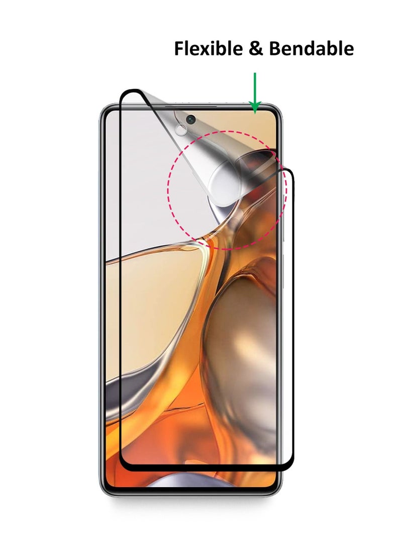 Wtech 9D Matte Ceramics Full Coverage Screen Protector For Xiaomi 11T 5G Clear/Black - Image 3