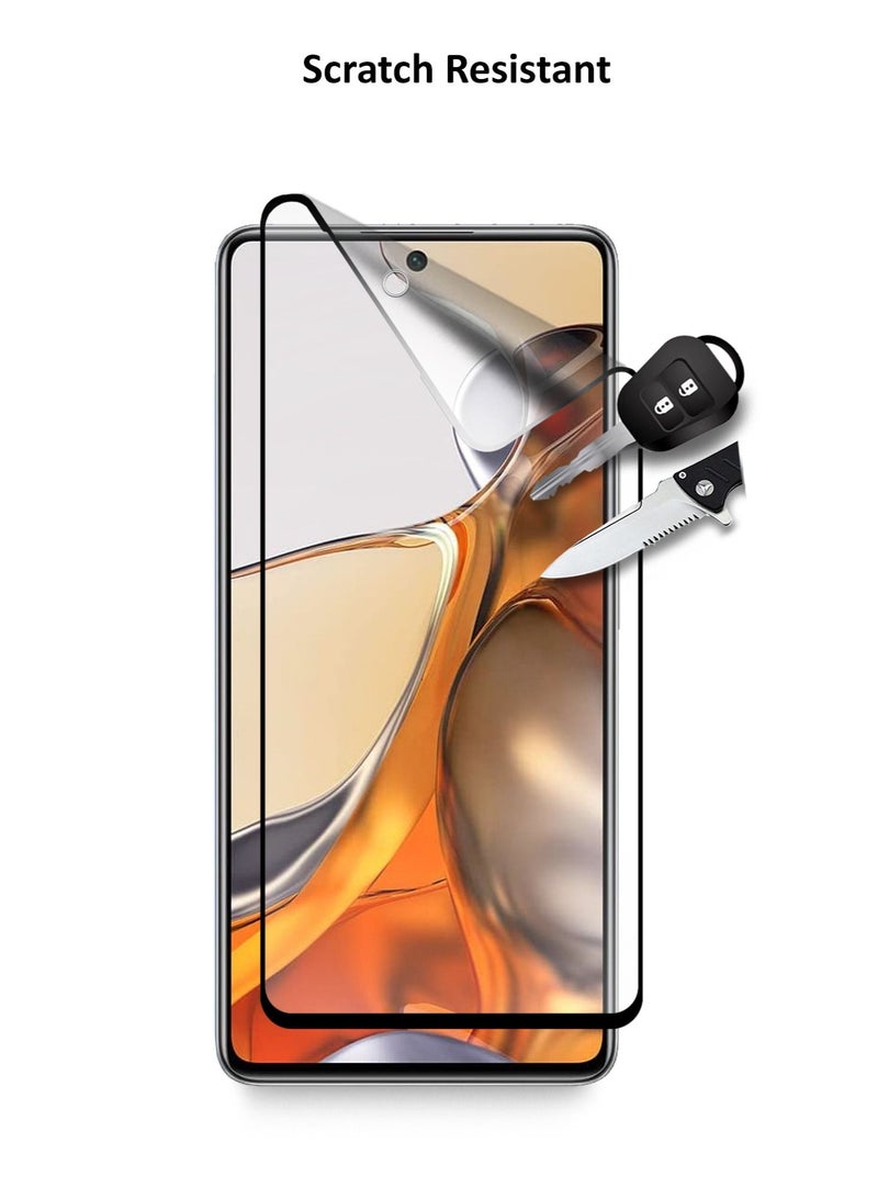Wtech 9D Matte Ceramics Full Coverage Screen Protector For Xiaomi 11T 5G Clear/Black - Image 4