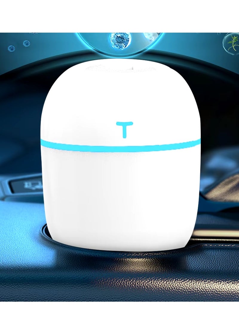 Trommel 220ml Humidifier USB Ultrasonic Essential Oil Diffuser Cool Mist Electric Humidifier with Colorful Lights (Color: Khaki)