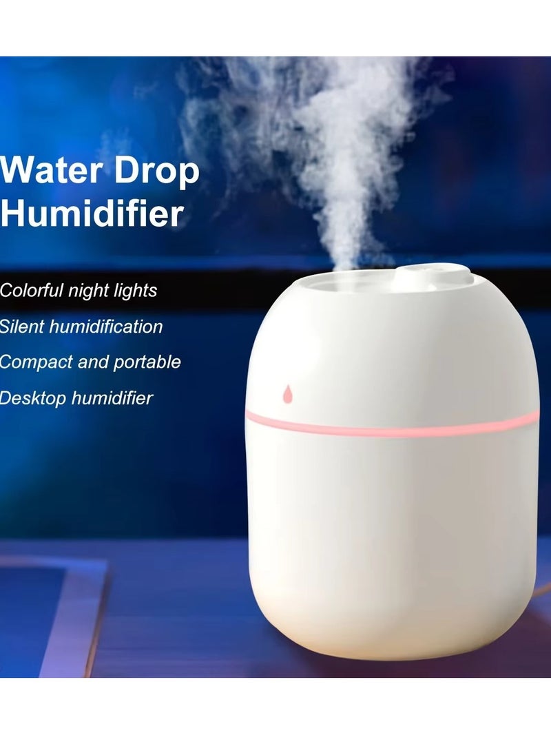 Trommel 220ml Humidifier USB Ultrasonic Essential Oil Diffuser Cool Mist Electric Humidifier with Colorful Lights (Color: Khaki)