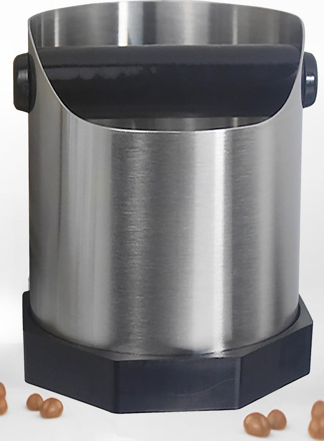 MEDIMATIC Stainless Steel Espresso Knock Box, Easy & Mess-Free Disposal of Coffee & Espresso Grounds, Coffee Knock Box with Removable Knock Bar & Non-Slip Base, Dishwasher Safe Espresso Puck Knock Box for Home - Image 1