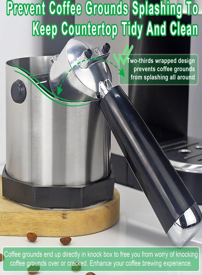 MEDIMATIC Stainless Steel Espresso Knock Box, Easy & Mess-Free Disposal of Coffee & Espresso Grounds, Coffee Knock Box with Removable Knock Bar & Non-Slip Base, Dishwasher Safe Espresso Puck Knock Box for Home - Image 3