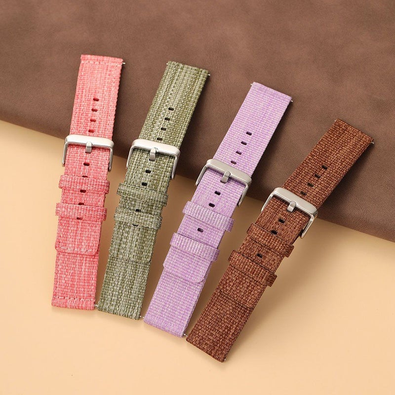 Red Nylon Watch Band 20mm Quick Release Fashion Casual Style - Image 5