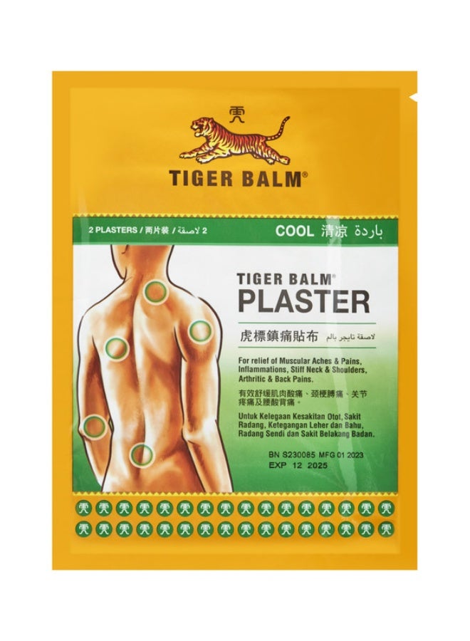 TIGER Balm Plaster Cool Large | Muscle Pain Relief and Relief From General Aches, Strains and Contusions | For Back and Shoulder Blades | 10cm x 14cm - Image 1