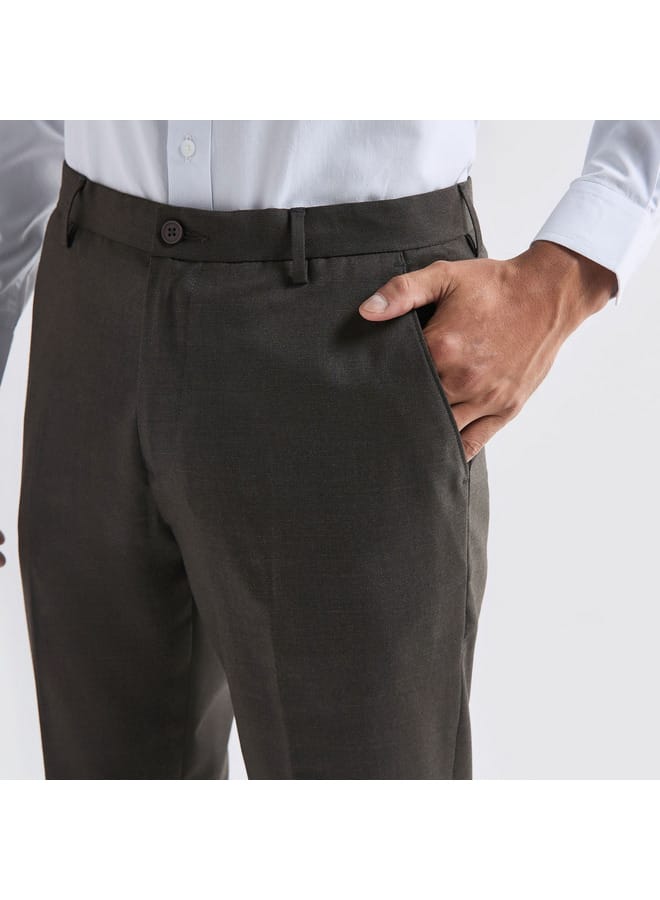 سبلاش فيڤ بنطلون بارز الملمس بقصة عادية وخصر مرن وجيوب - Image 4