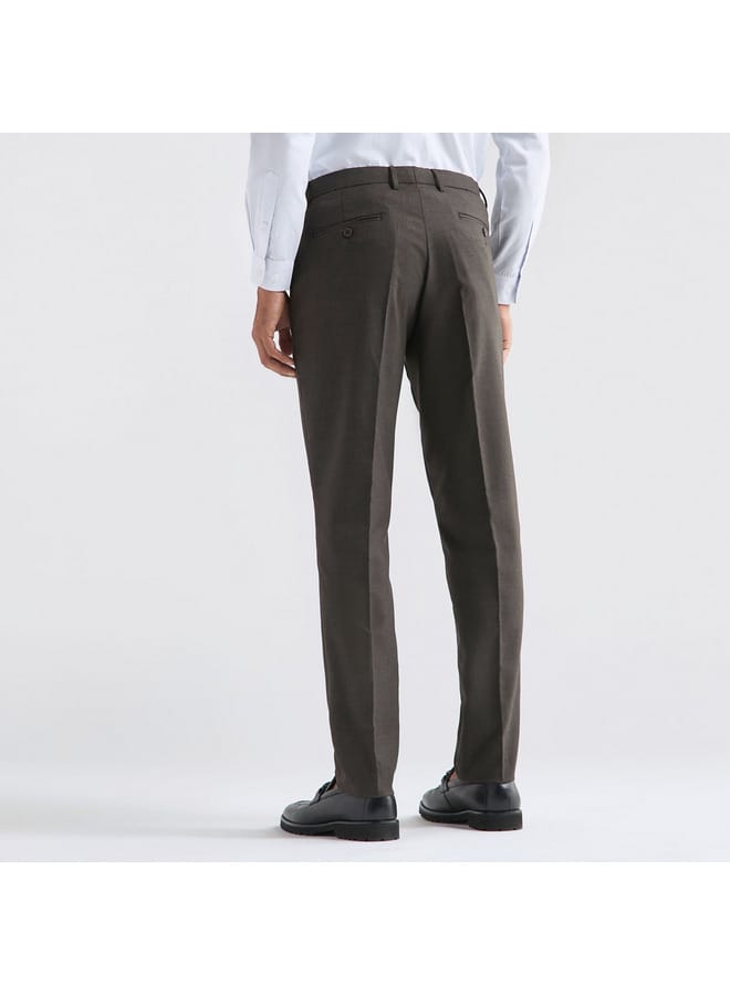 سبلاش فيڤ بنطلون بارز الملمس بقصة عادية وخصر مرن وجيوب - Image 3