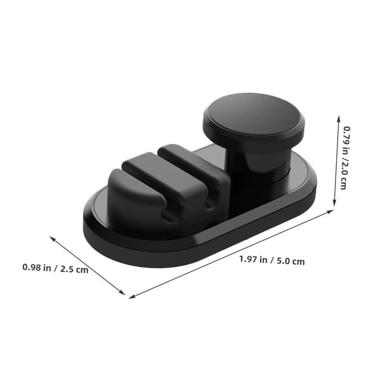 Adhesive Cable Clips For Home Office Car 2 Pack Cord Management Black - Image 3