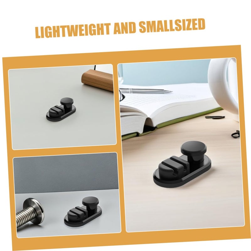 Adhesive Cable Clips For Home Office Car 2 Pack Cord Management Black - Image 4