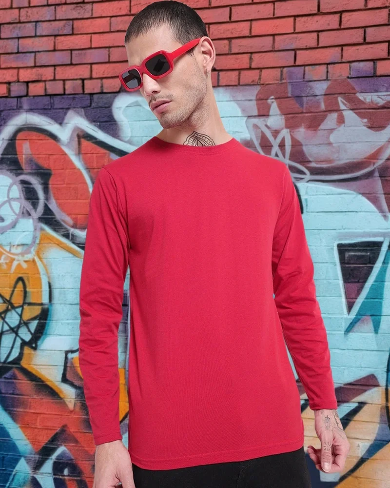 bewakoof Men's Red T-shirt