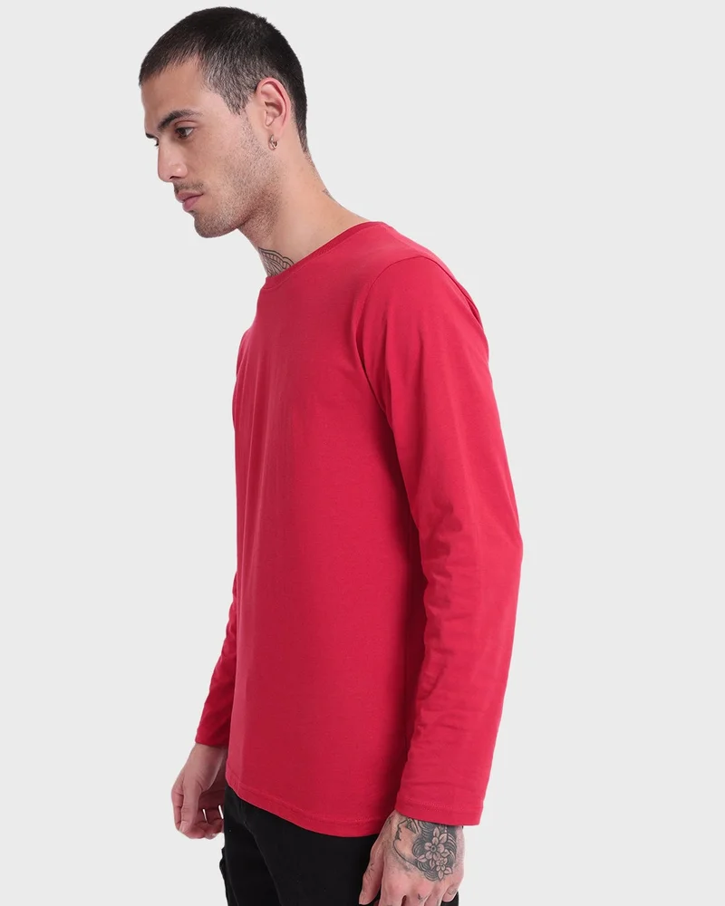 bewakoof Men's Red T-shirt