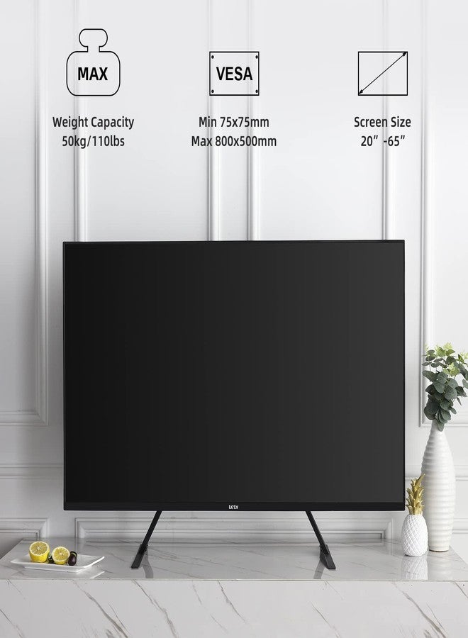 سوبتيكس حامل تلفزيون عالمي، أرجل معدنية لشاشات LCD/LED/OLED/بلازما المسطحة والمنحنية من 20 إلى 65 بوصة، قابل لتعديل الارتفاع، متوافق مع معيار VESA من 75x75 مم إلى 800x500 مم كحد أقصى، موديل ML1760 - Image 3