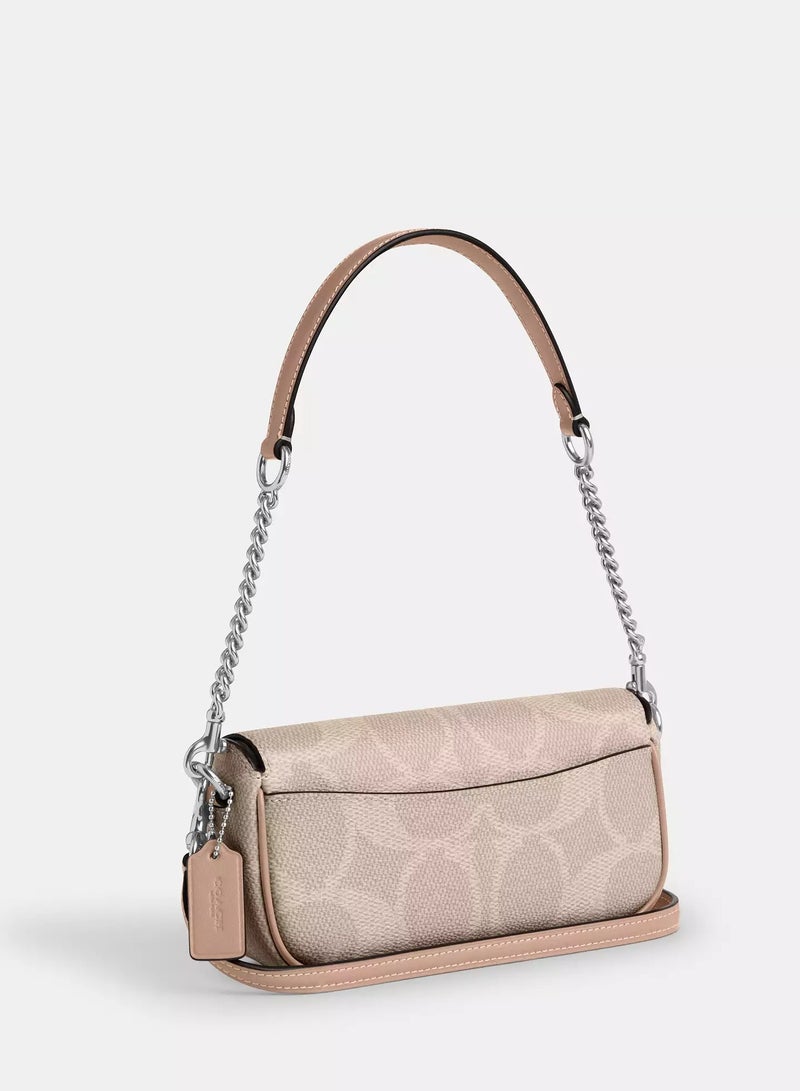 coachoutlet Coach Hailey Flap Bag, Women's Shoulder Bag, Women's Cross Body Bag, Women's Travel Bag, Women's Hand Bag-21cm-Beige - Image 2