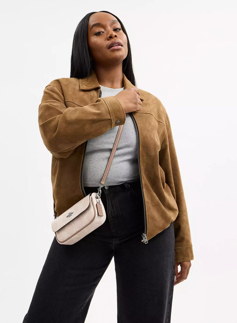 coachoutlet Coach Hailey Flap Bag, Women's Shoulder Bag, Women's Cross Body Bag, Women's Travel Bag, Women's Hand Bag-21cm-Beige - Image 5