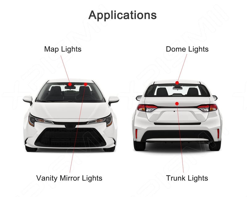Xpismii 6 Piece 6000K White Accord Interior LED Light Kit Package Replacement for Honda Accord 2018 2019 2020 2021 2022, with Placement Diagram and Install Tool - Image 3