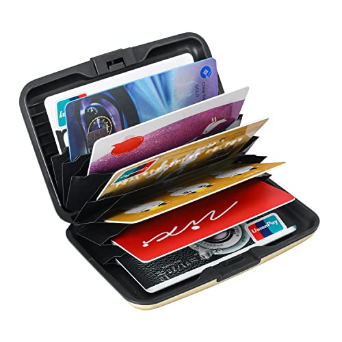 ELFISH Mini RFID Aluminum Wallet Credit Cards Holder Business Card Case Metal ID Case for Men Women（Beach - Image 5