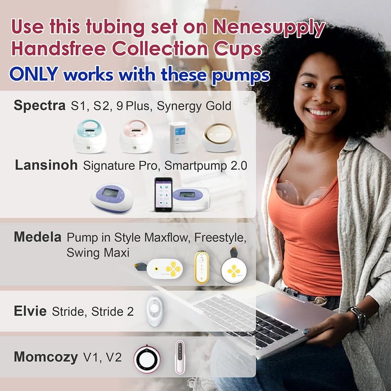 نينس سابلاي Nenesupply Tubing Set for Handsfree Wearable Collection Cups. Work with Nenesupply Handsfree Wearable Collection Cups Only. - Image 2