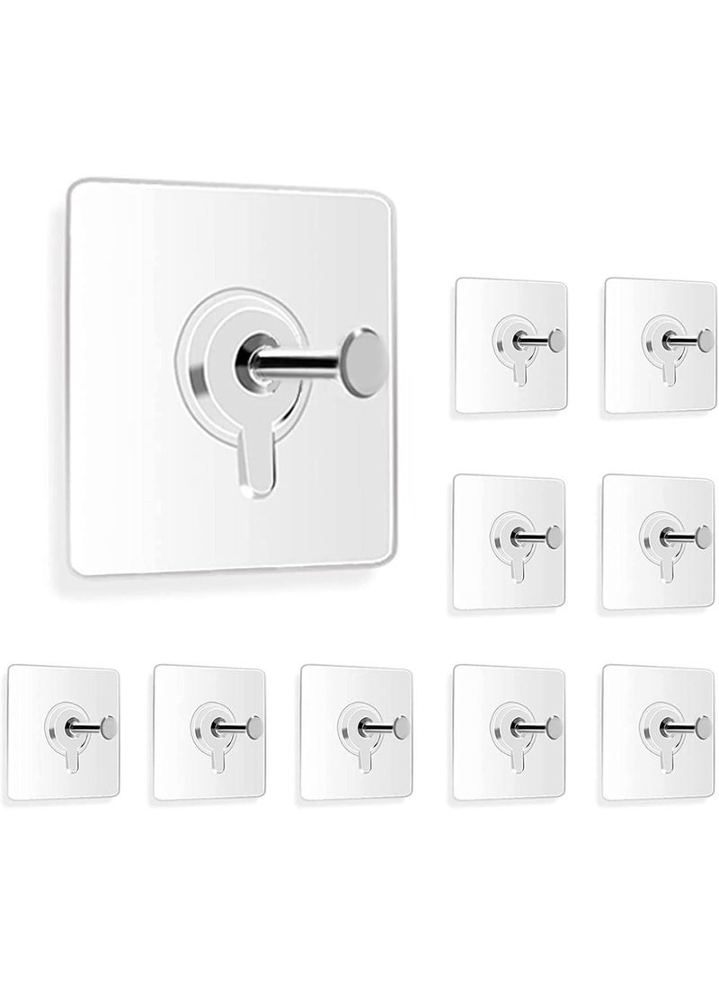 IDITRI EXPORT IDITRI EXPORT Wall Hanging Hooks for Wall Without DrillingSelf Adhesive Hooks for Wall Heavy Duty Strong Nail Free Kitchen Accessories Items Hanging Hook Transparent Stainless Steel 25  - Image 1