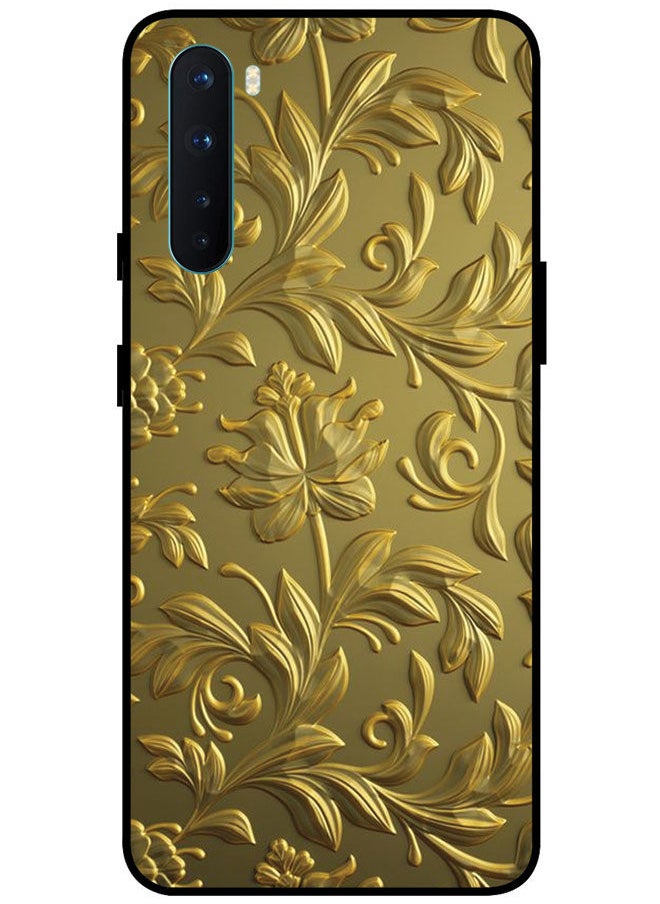 EYE CATCH - Protective Case Cover For OnePlus Nord Smart Series Printed Protective Case Cover for OnePlus Nord Gold Petal - Image 1