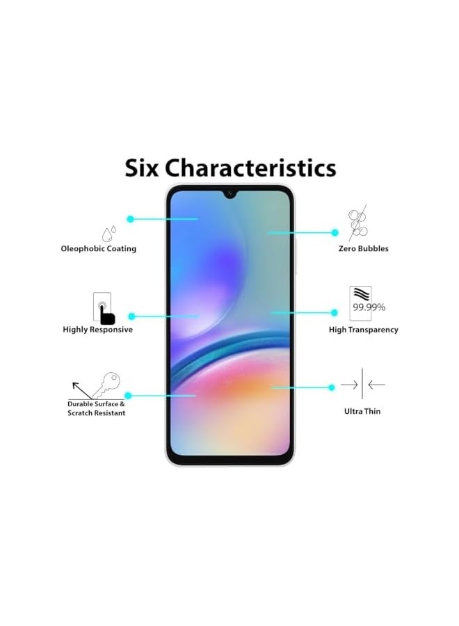PROMASS Screen Protector compatible with Galaxy A05s / Galaxy A05 Tempered Glass [HD Full Coverage][Easy Installation][Scratch Resistant][9H Hardness]Protective Film [3 pack] - Image 3