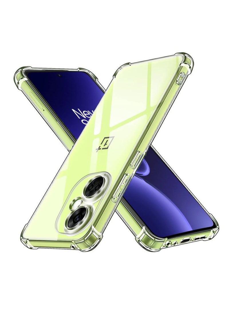 Techie غطاء حماية زوايا TPU لهاتف One Plus Nord CE3 مع حماية عدسة الكاميرا وغطاء خلفي شفاف - Image 1