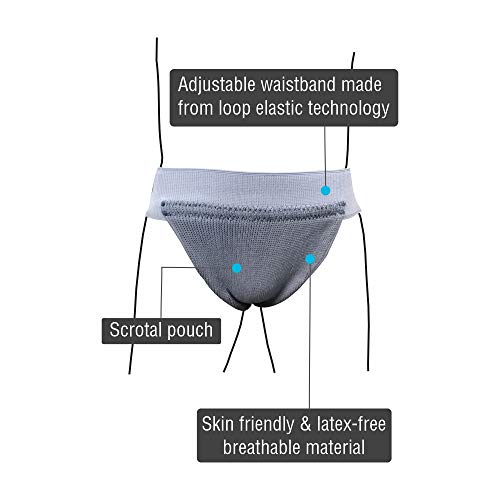 Vissco Scrotal Support, Relieve Pain, Strain of Scotrum, Reduce Injury, Grey (Size- L) - Image 2
